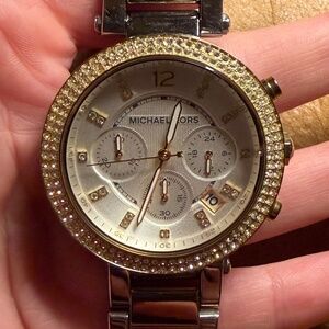 Michael Kors Gold and Sterling Watch